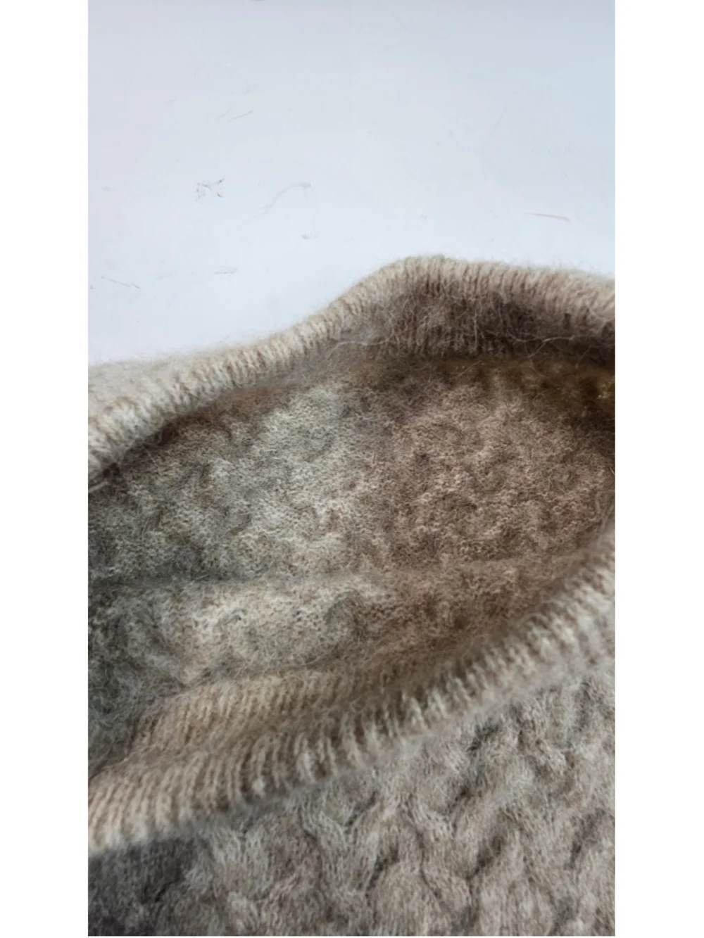 Lululemon Alpaca Wool Blend Crosshatch Sweater Women L Beige Cropped Cable Knit